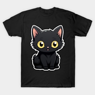 Cute Black Cat - Black Cats Halloween T-Shirt